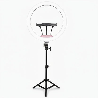 Nexvorn 45cm LED ring light with adjustable tripod and phone mount, ideal for streaming and content creation.